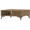 Image de Portmore - table basse - effet bois - 1 tiroir et 1 niche - 80 cm - Bois