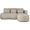 Image de Canape angle fixe LISA DESIGN 4 places en polyester marron 240 x 244 x 88 cm