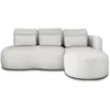 Image de Canape angle fixe LISA DESIGN 4 places en polyester gris 240 x 244 x 88 cm