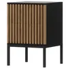 Image de Savanna - table de chevet - effet bois et noir - 40 cm - Bois / Noir