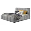 Image de Lucea - lit coffre - 160x200 - sommier inclus - en velours - Gris clair