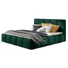 Image de Lucea - lit coffre king size - 180x200 - sommier inclus - en velours - Vert