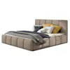 Image de Lucea - lit coffre - 180x200 - sommier inclus - en velours - Taupe