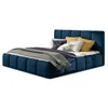 Image de Lucea - lit coffre - 180x200 - sommier inclus - en velours - Bleu nuit