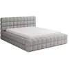 Image de Kingston - lit coffre - 140x200 - sommier inclus - en tissu bouclette - Gris