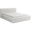 Image de Kingston - lit coffre - 180x200 - sommier inclus - en tissu bouclette - Blanc