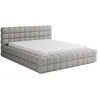 Image de Kingston - lit coffre - 180x200 - sommier inclus - en tissu bouclette - Gris