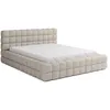 Image de Kingston - lit coffre - 180x200 - sommier inclus - en tissu bouclette - Beige