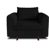 Image de Rune - fauteuil - en velours côtelé - Noir