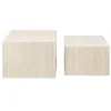 Image de Pueblo - lot de 2 tables basses - effet travertin - 58 et 50 cm - Beige