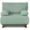 Image de Cristal - fauteuil - convertible avec coffre - en velours texturé - Bleu