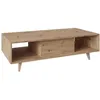 Image de Diego - table basse - effet bois - 2 niches - 120 cm - Bois