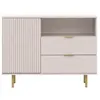 Image de Monica - buffet - beige - 2 tiroirs, 1 porte et 1 niche - 107 cm - Beige