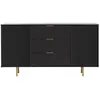 Image de Monica - buffet - noir - 3 tiroirs et 2 portes - 150 cm - Noir