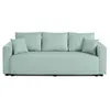 Image de Canape droit BEST MOBILIER 3 places en polyester bleu 89 x 207 x 71 cm