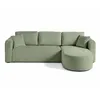 Image de Canape angle fixe BEST MOBILIER 4 places en velours vert 240 x 240 x 86 cm