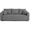 Image de Canape droit BEST MOBILIER 3 places en polyester gris 89 x 207 x 71 cm