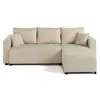 Image de Canape angle fixe BEST MOBILIER 4 places en polyester beige 222 x 222 x 71 cm