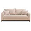 Image de Canape droit LISA DESIGN 3 places en velours beige 163 x 163 x 86 cm