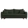 Image de Canape droit LISA DESIGN 3 places en velours vert 220 x 220 x 86 cm