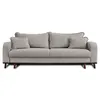 Image de Canape droit LISA DESIGN 3 places en velours gris 220 x 220 x 86 cm