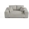 Image de Canape droit LISA DESIGN 2 places en polyester gris 178 x 178 x 79 cm