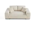 Image de Canape droit LISA DESIGN 2 places en polyester beige 178 x 178 x 79 cm