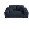Image de Canape droit LISA DESIGN 2 places en polyester bleu 178 x 178 x 79 cm