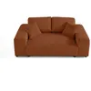 Image de Canape droit LISA DESIGN 2 places en polyester rouge 178 x 178 x 79 cm