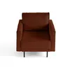 Image de Charlie - fauteuil - pieds hauts - en velours côtelé - Terracotta