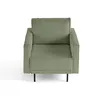 Image de Charlie - fauteuil - pieds hauts - en velours côtelé - Vert sauge