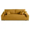 Image de Canape droit LISA DESIGN 3 places en velours jaune 234 x 234 x 78 cm