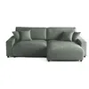 Image de Canape angle fixe LISA DESIGN 4 places en velours vert 234 x 234 x 78 cm
