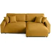 Image de Canape angle fixe LISA DESIGN 4 places en velours jaune 234 x 234 x 78 cm