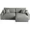 Image de Canape angle fixe LISA DESIGN 4 places en velours gris 234 x 234 x 78 cm