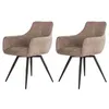 Image de Lot de 2 chaise de bar lisa design interieur non empilable non pliable en acier H. 83 cm beige