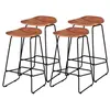 Image de Djoda - lot de 4 tabourets de bar - bois massif d'acacia - Noir / Bois
