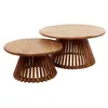 Image de Kerala - lot de 2 tables basses gigognes - bois massif de manguier - Bois