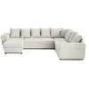 Image de Canape angle fixe BEST MOBILIER 7 places en simili-cuir beige 247 x 304 x 71 cm