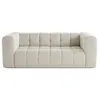 Image de Canape droit LISA DESIGN 3 places en tissu beige 221 x 221 x 73 cm