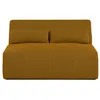 Image de Canape droit LISA DESIGN 2 places en tissu jaune 132 x 132 x 72 cm