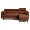 Image de Canape angle fixe BEST MOBILIER 4 places en tissu rouge 225 x 225 x 94 cm