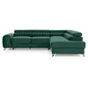 Image de Canape angle fixe BEST MOBILIER 5 places en polyester vert 205 x 278 x 92 cm