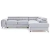 Image de Canape angle fixe BEST MOBILIER 5 places en polyester gris 205 x 278 x 92 cm