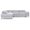 Image de Canape angle fixe BEST MOBILIER 5 places en polyester gris 278 x 278 x 92 cm