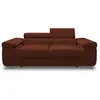 Image de Canape droit BEST MOBILIER 2 places en polyester rouge 102 x 198 x 90 cm