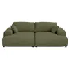 Image de Canape droit LISA DESIGN 3 places en polyester vert 237 x 237 x 79 cm