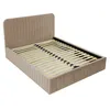 Image de Stuart - lit coffre - 160x200 cm - sommier inclus - en velours - Latte