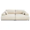 Image de Canape droit LISA DESIGN 3 places en polyester beige 237 x 237 x 79 cm
