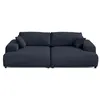 Image de Canape droit LISA DESIGN 3 places en polyester bleu 237 x 237 x 79 cm